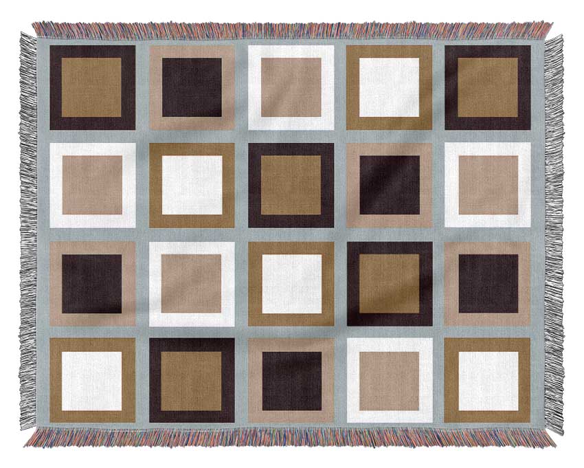 Squared In Square Woven Blanket