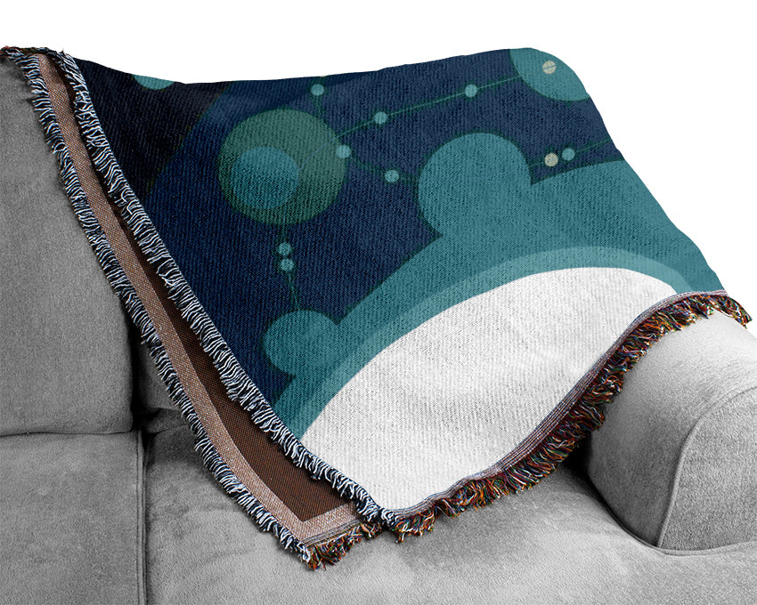 Turquoise Splash Woven Blanket