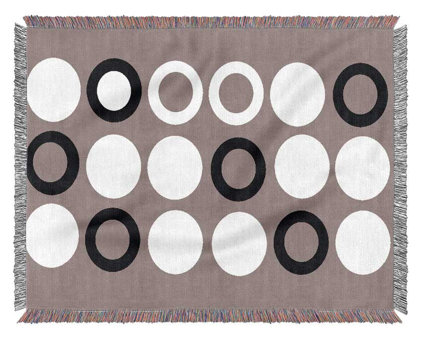 Rings Of Time Yellow On Red Woven Blanket