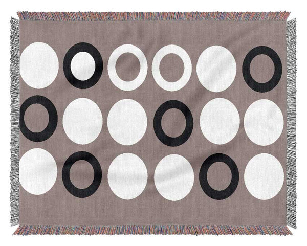 Rings Of Time Yellow On Red Woven Blanket