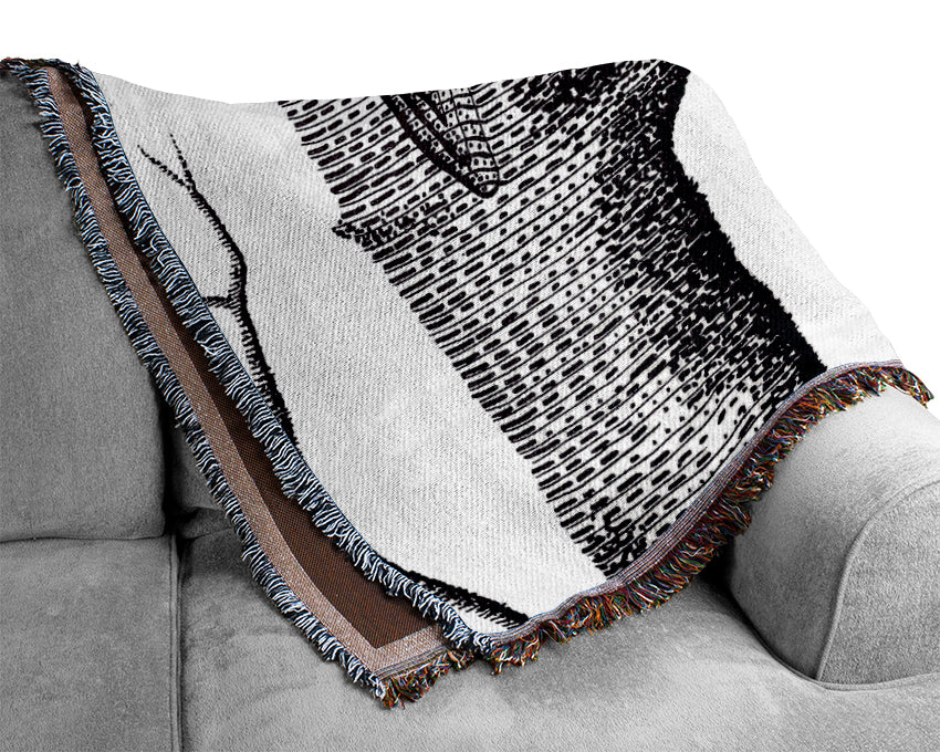 Pink Bark Woven Blanket