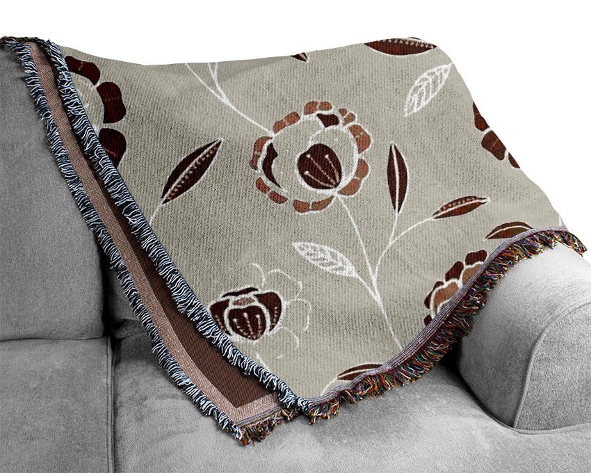 Evolution Of The Seed Blue Woven Blanket