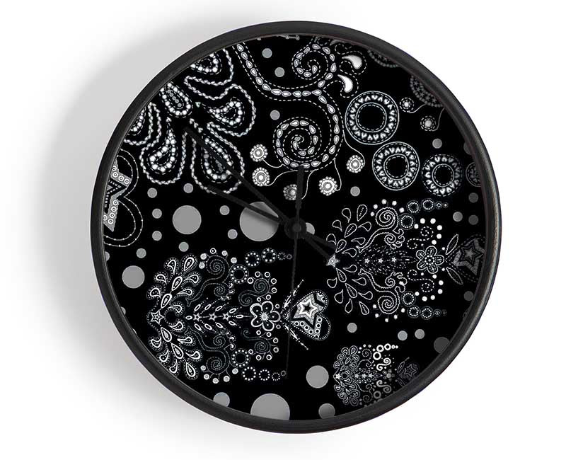Bloom Explosion Blue Clock - Wallart-Direct UK