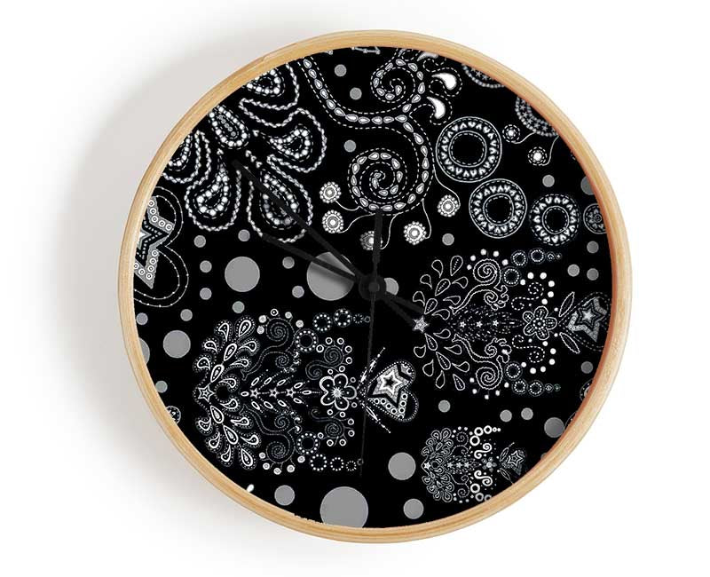Bloom Explosion Blue Clock - Wallart-Direct UK