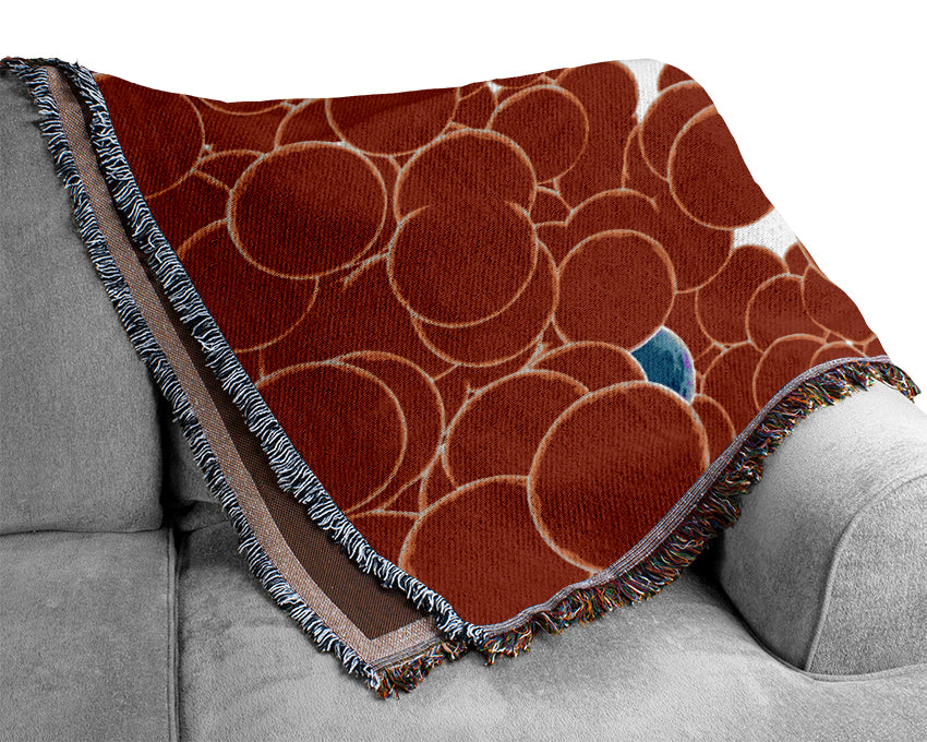 Red Bubbles Woven Blanket