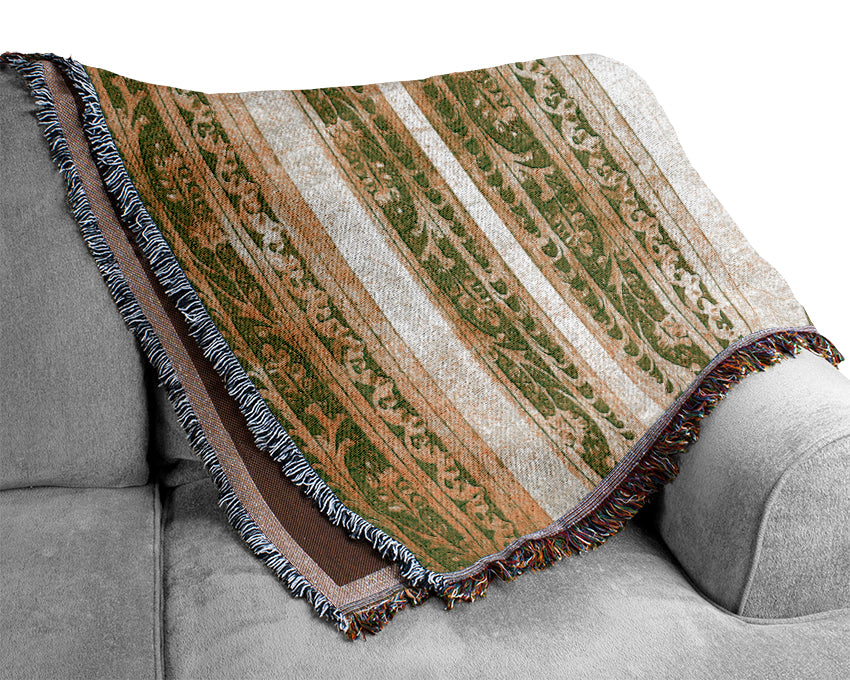 Vertical Landslide Lime Woven Blanket