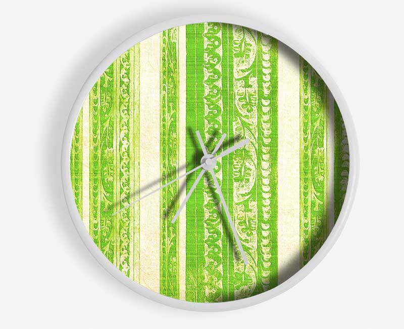 Vertical Landslide Lime Clock - Wallart-Direct UK