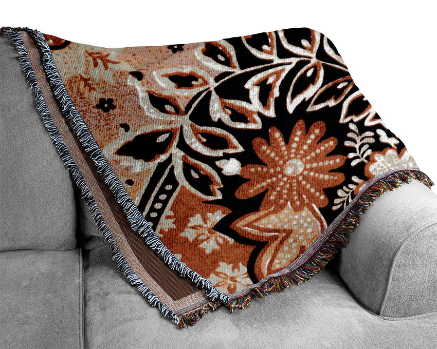 Retro Garden Woven Blanket