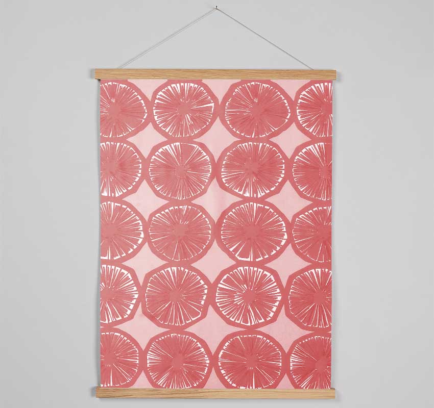 Segment Intervention Pink Hanging Poster - Wallart-Direct UK