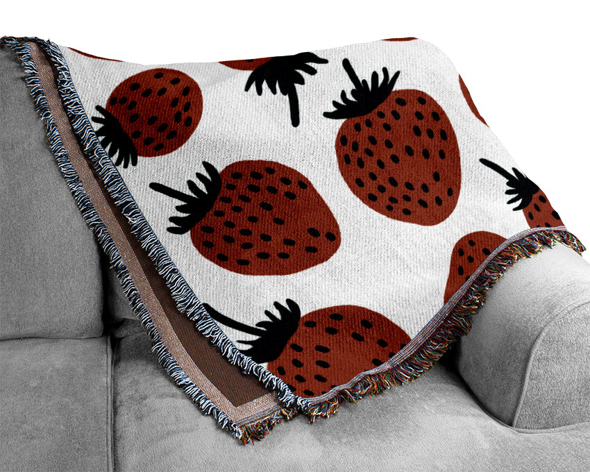 Red Raspberry Woven Blanket