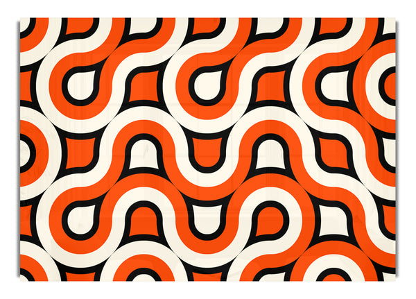 Grafisches Labyrinth Orange