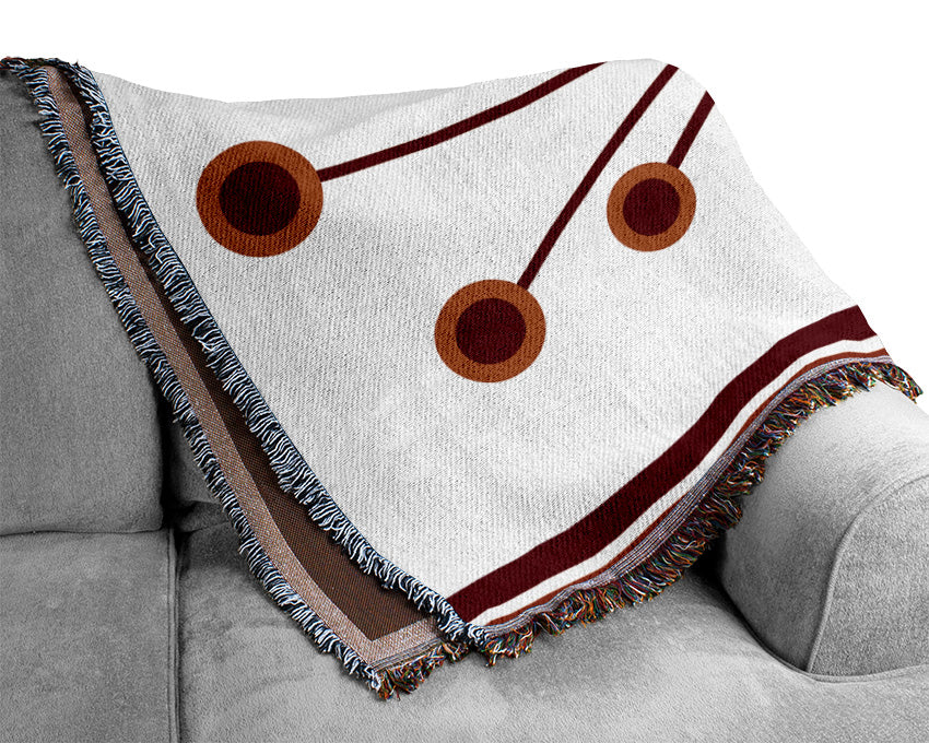 Vase Of Orange Flowers Woven Blanket