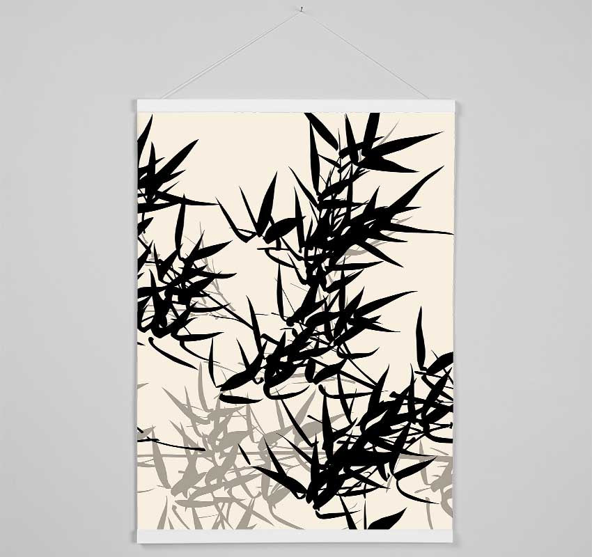 Japanese Leaves Blowing In The Wind Hanging Poster - Wallart-Direct UK