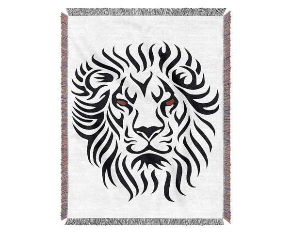 Fierce Lion Eyes Woven Blanket