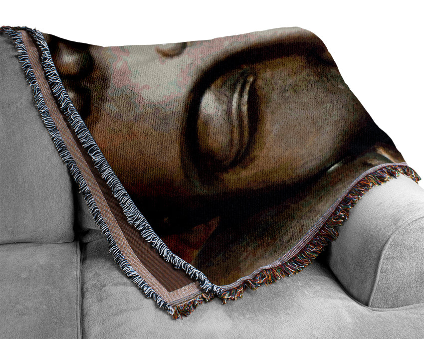 Peaceful Buddha Woven Blanket