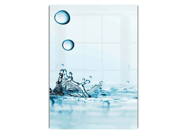 Blue Water Droplet Splash