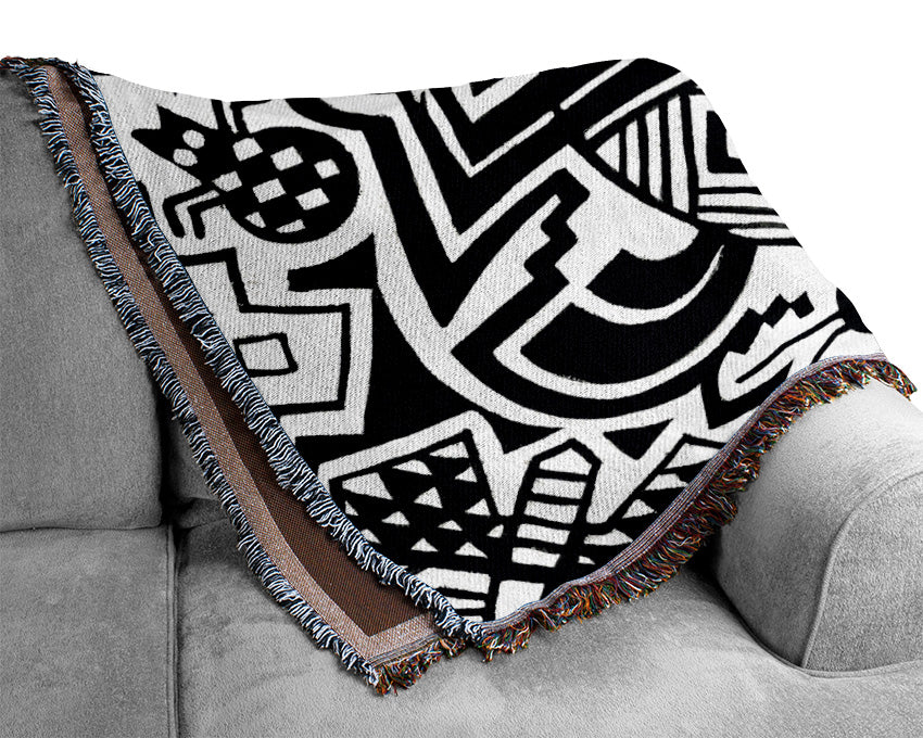 Tribal Hunter Gatherer Woven Blanket