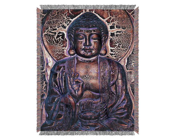 Hindu God Purple Woven Blanket