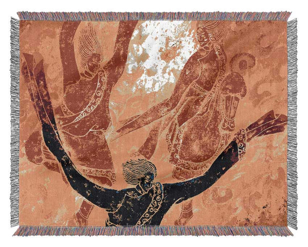 Tibetan Art Fire Of The Gods Woven Blanket