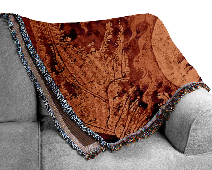 Tibetan Art Fire Wall Woven Blanket