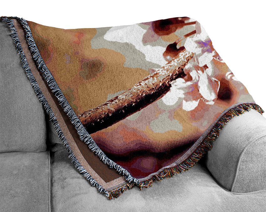 Pink Blossom Woven Blanket