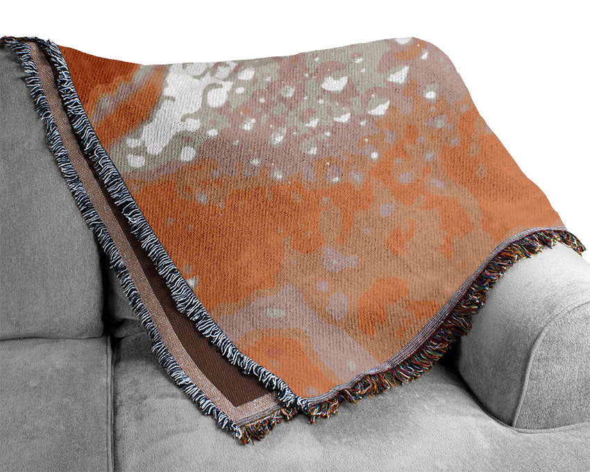 Pink Rose Dew Drop Woven Blanket