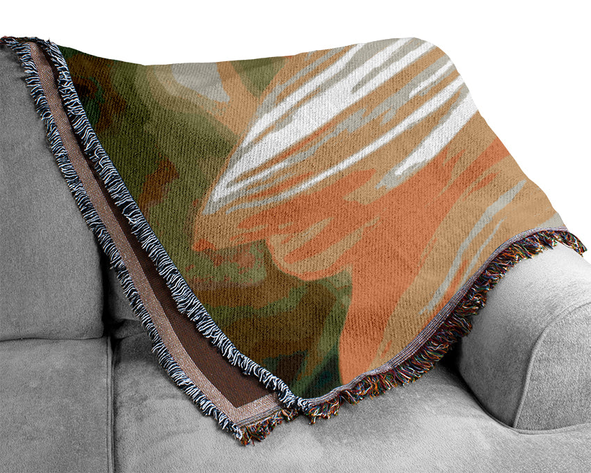Sunflower Close-up Woven Blanket
