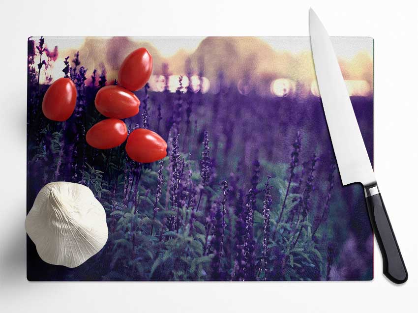 Lavender Glass Chopping Board