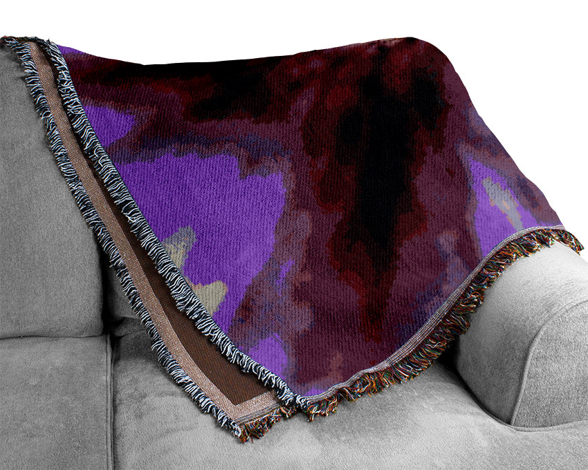 Stunning Cerise Centre Woven Blanket