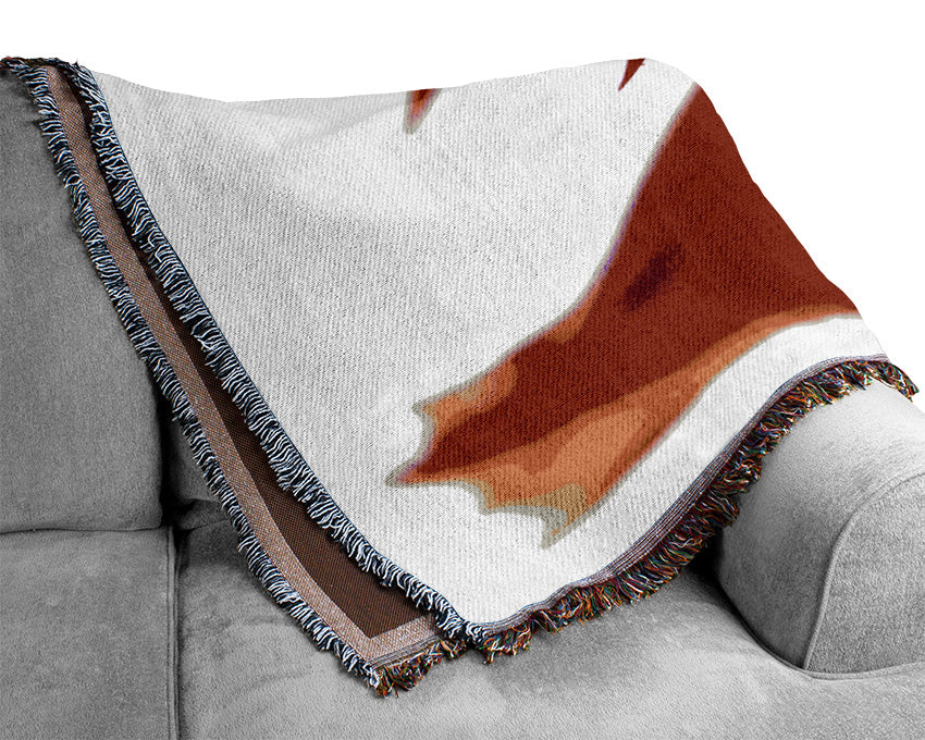 Red Fire Tulip Field Woven Blanket