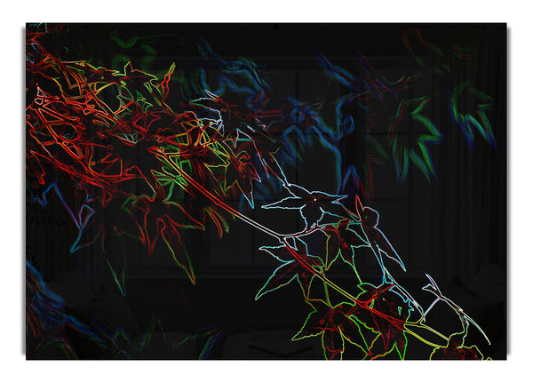 Abstraktes Neonblumenmuster 08