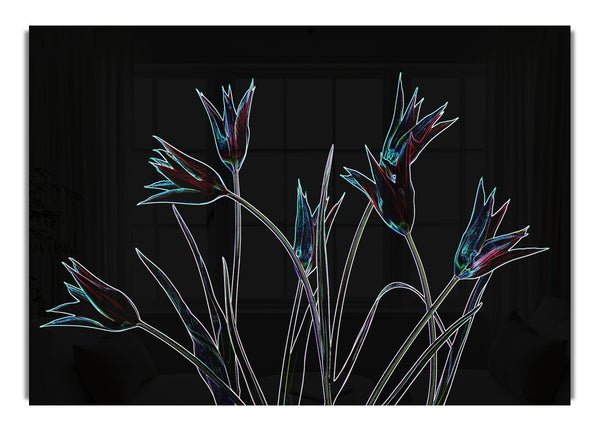 Abstraktes Neonblumenmuster 31
