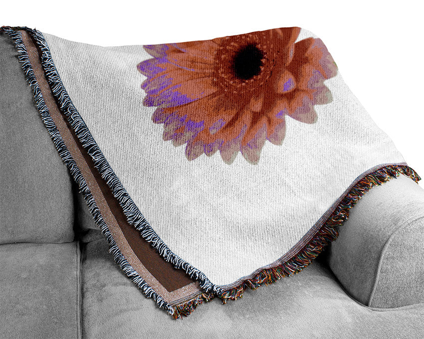 Pink On Pink Gerbera Woven Blanket