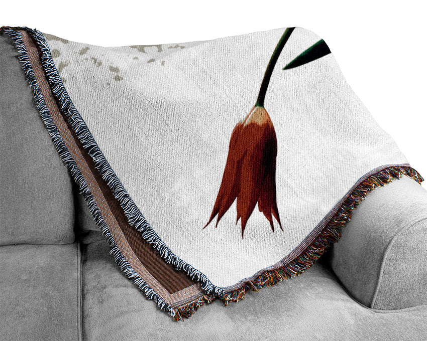 Twin Fire Tulips Woven Blanket