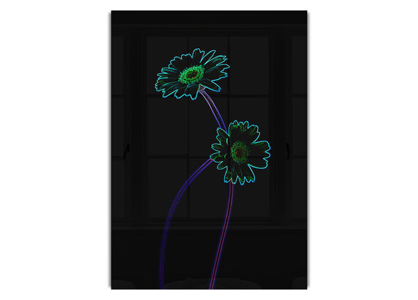 Abstraktes Neonblumenmuster 26