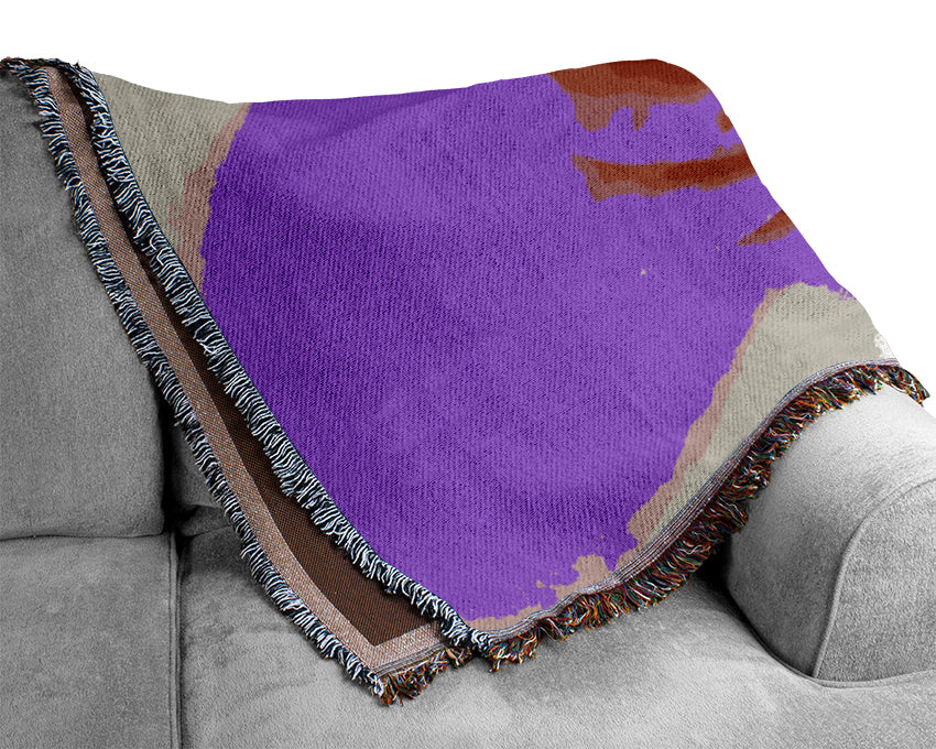 Pink Poppy Centre Woven Blanket