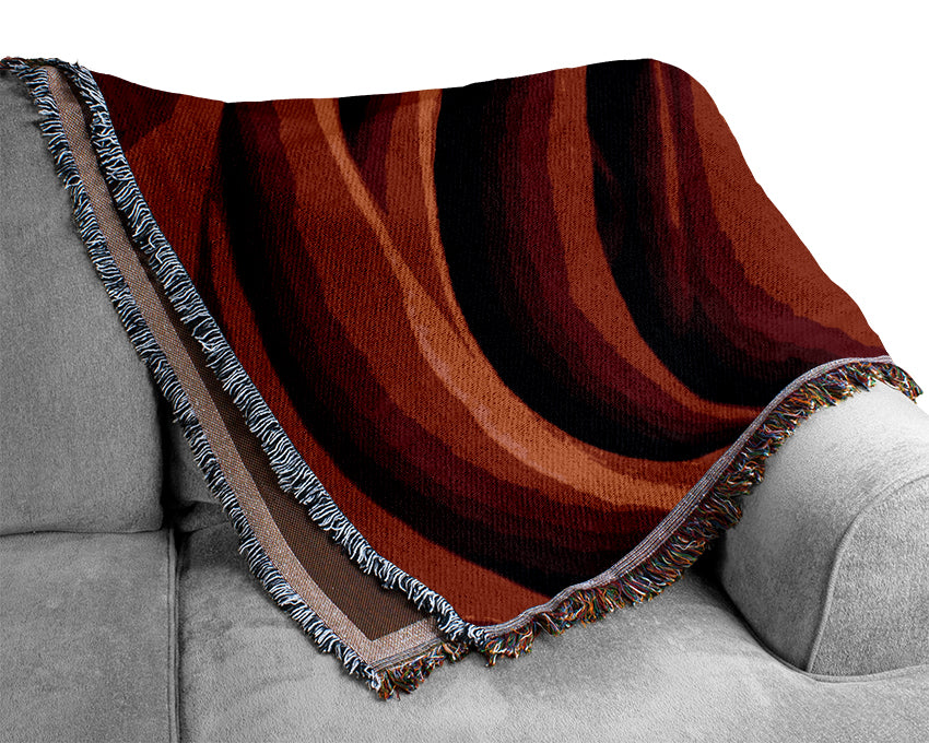 Red Rose Silk Woven Blanket