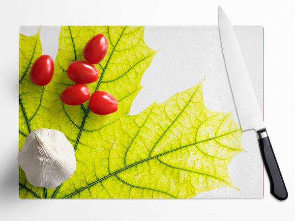 Magnificent Leaf Glass Chopping Board