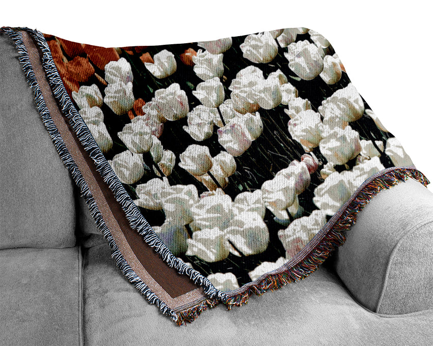 Mixed Tulip Fields Woven Blanket