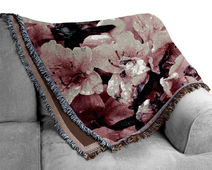 Pink Ocean Spray Woven Blanket