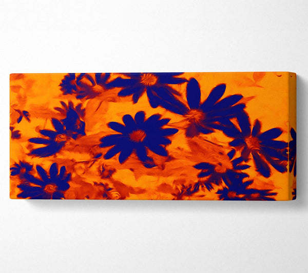 Purple On Orange Flowers