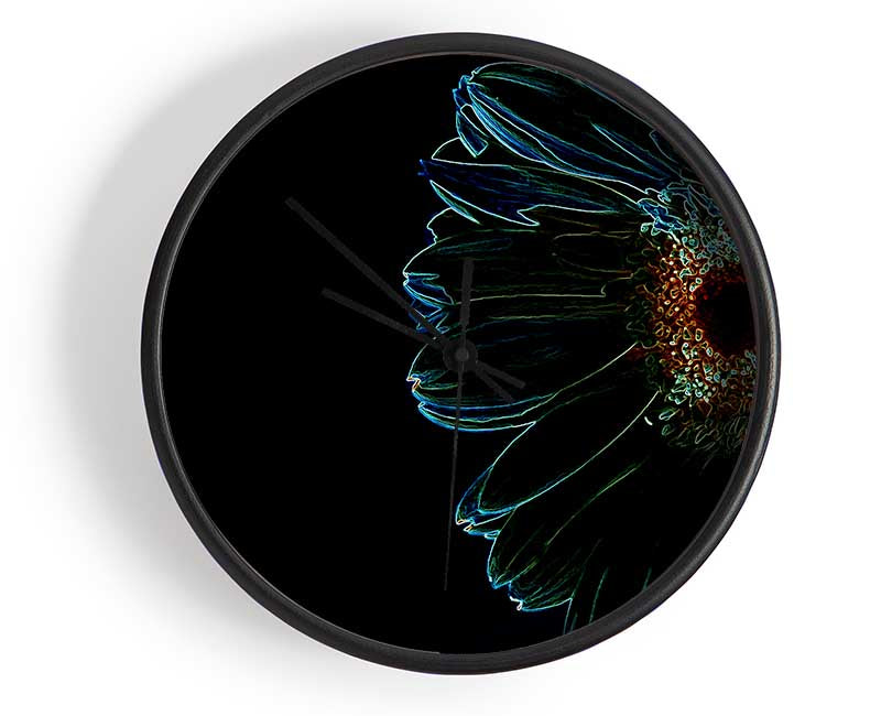 Night Flower Clock - Wallart-Direct UK