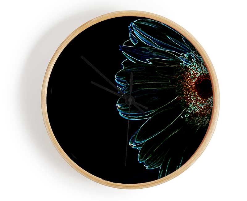 Night Flower Clock - Wallart-Direct UK