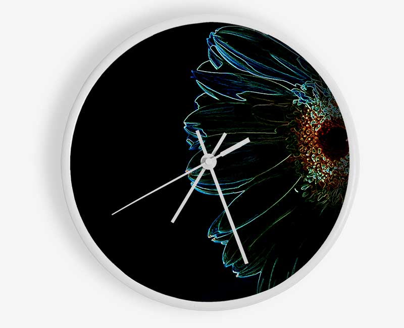 Night Flower Clock - Wallart-Direct UK