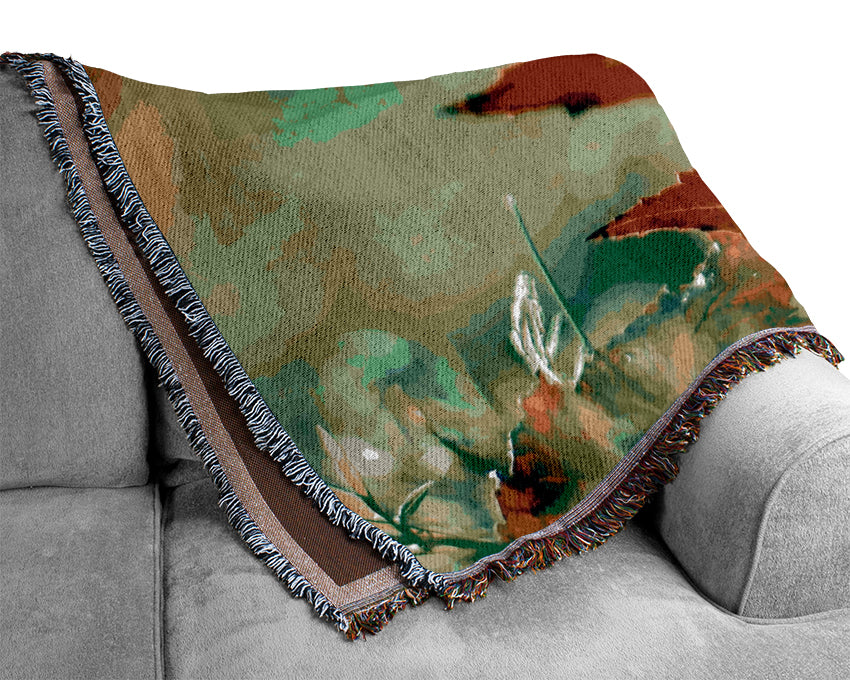Autumn Leaf Woven Blanket
