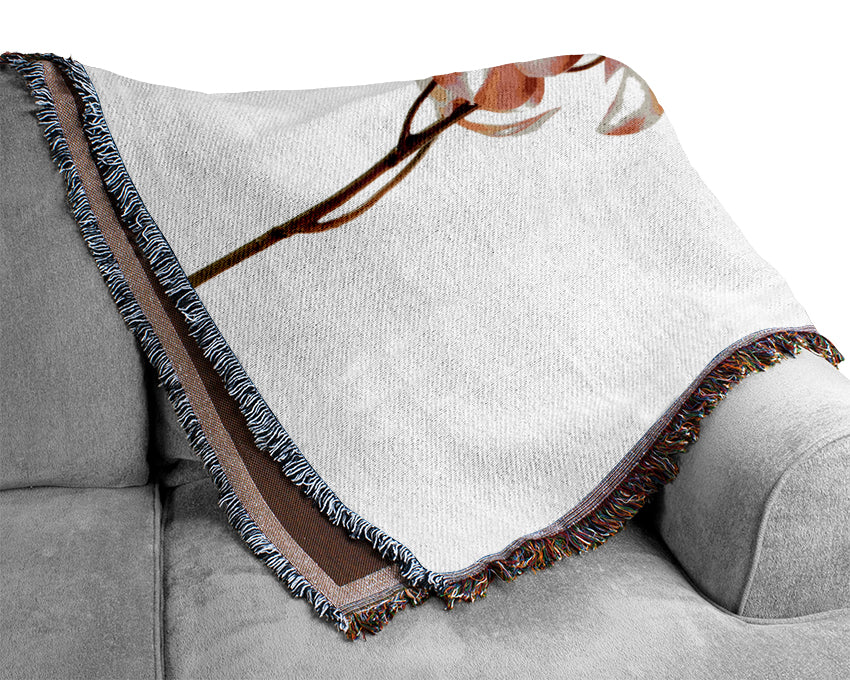 Orchid Stem Beauty Woven Blanket