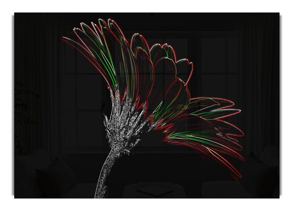 Abstraktes Neonblumenmuster 24