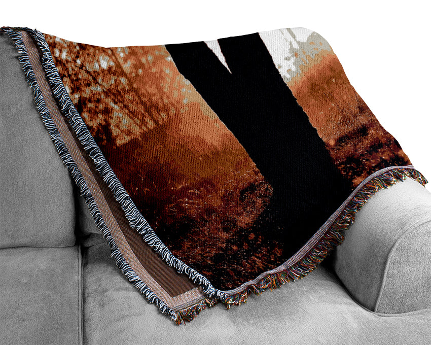 Sunlight Through The Tree Woven Blanket