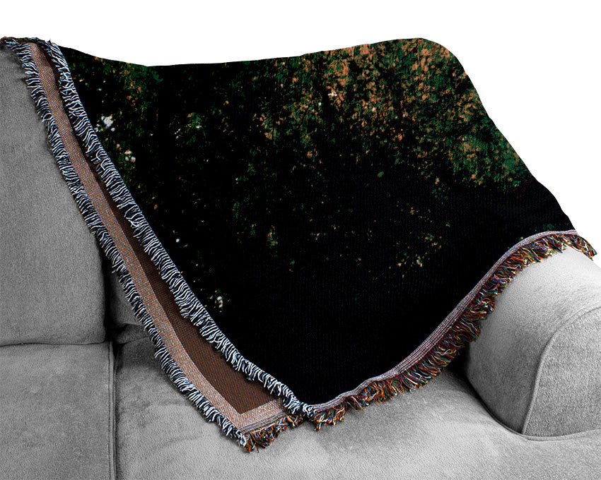 Emerald Forest Walk Woven Blanket