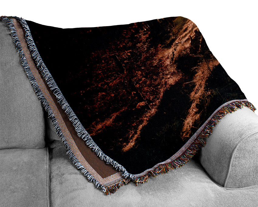 The Beaming Forest Sun Woven Blanket